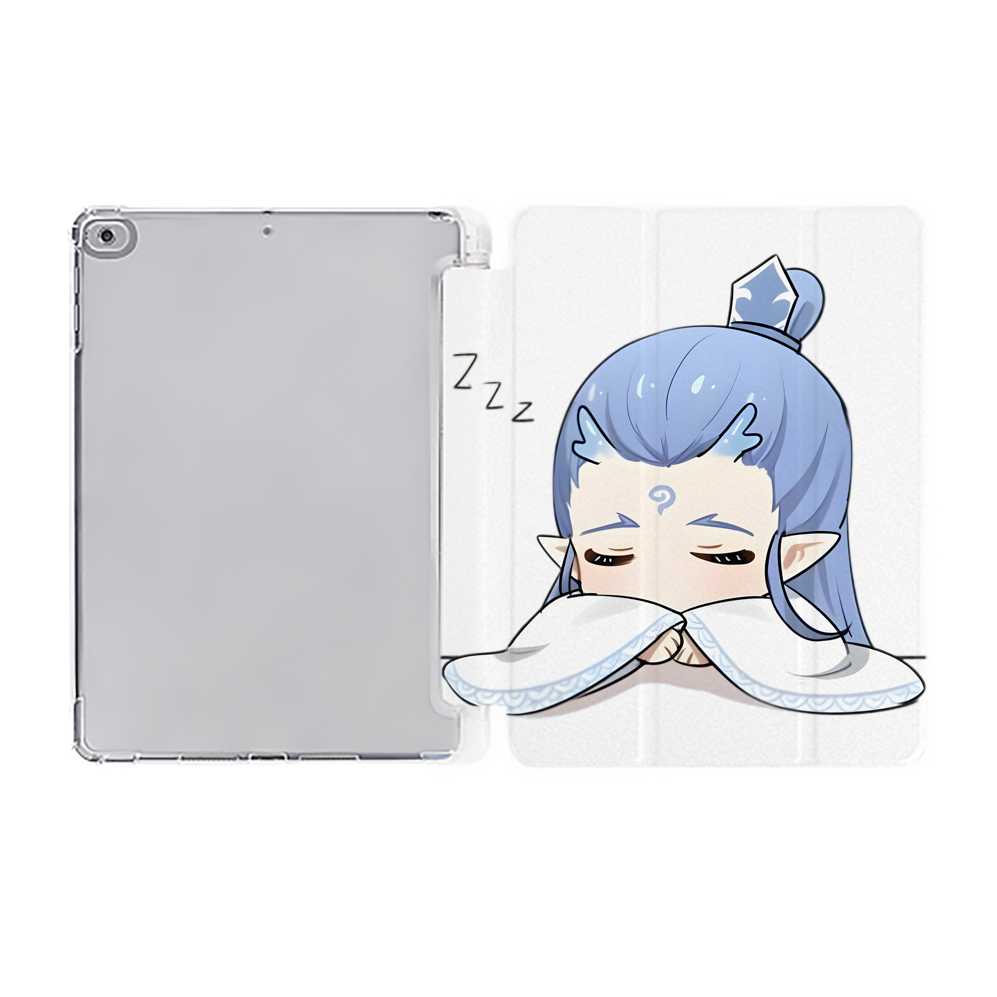（画像用） Ne Zha 2 ナタ 魔童の大暴れ IPad ケース ペン収納付き 三つ折りスタンド PUレザー×シリコン 対応機種9.5/10.5/10.9インチ